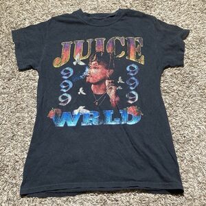 Juice Wrld Shirt Men medium Black Graphic 999 Tee Casual Streetwear Music World